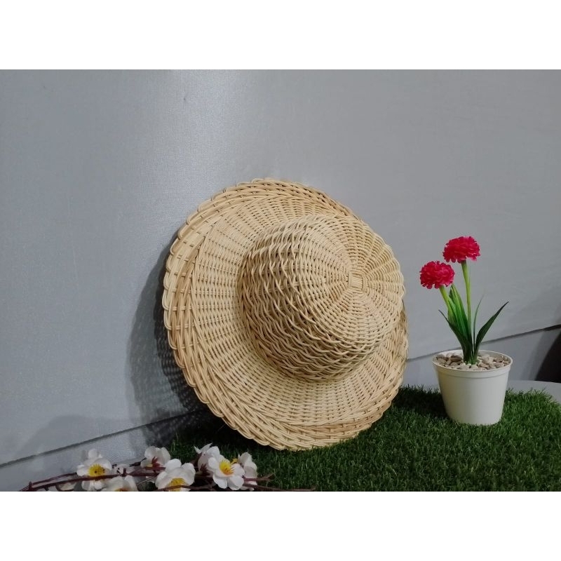topi anyaman rotan diameter 16cm