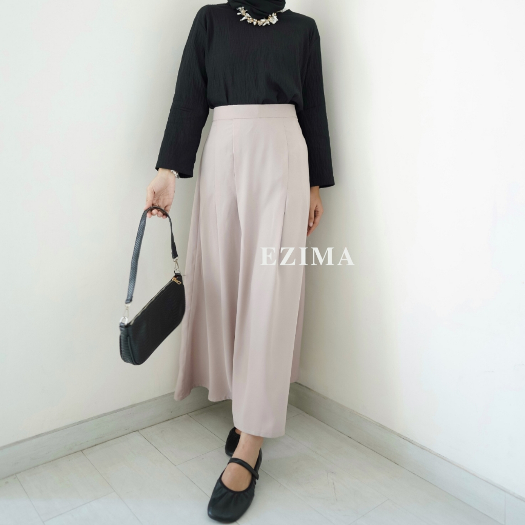EZIMA - YERA PLEATED SKIRT rok A line rok payung rok korean style panjang rok korea rok midi skirt r