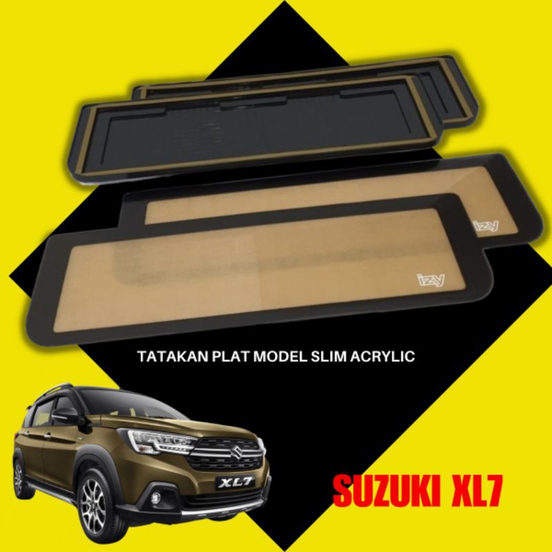 COVER / DUDUKAN / TATAKAN / TEMPAT PLAT NOMOR MOBIL AKRILIK SUZUKI XL7