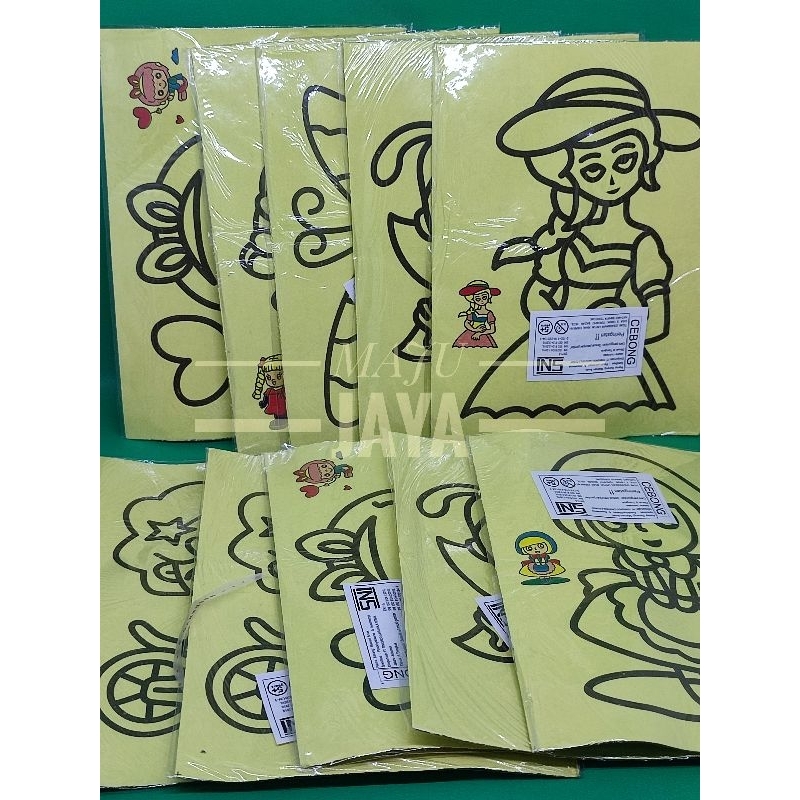 Mewarnai Pasir Tanggung 12x16 cm Isi 10 Pcs