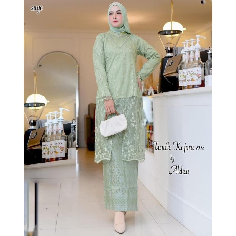 Stelan Kebaya Tunik Kurung Nadin Original Butik