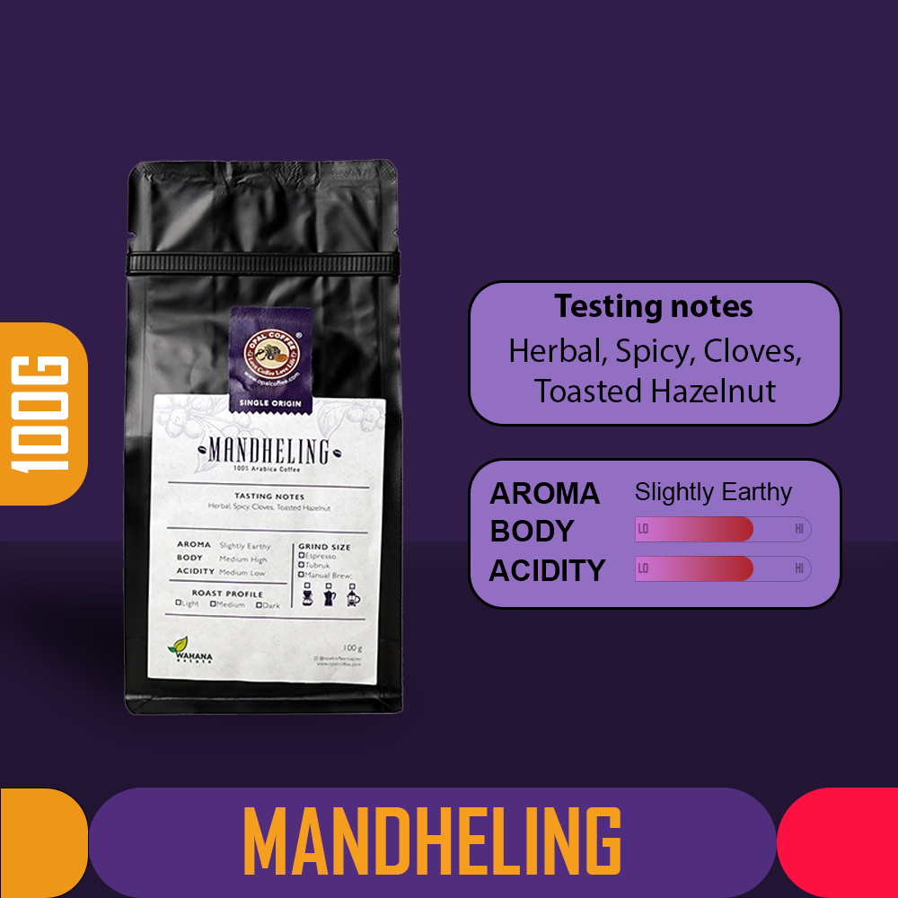 

Opal Coffee - Mandheling Arabica Roasted Beans 100g