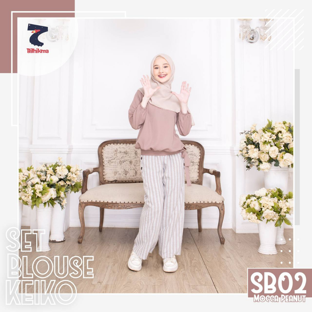 Nauree - Baju Setelan Blouse Anak Tanggung Perempuan Keiko Usia 6 sampai 16 Tahun) Bisa COD