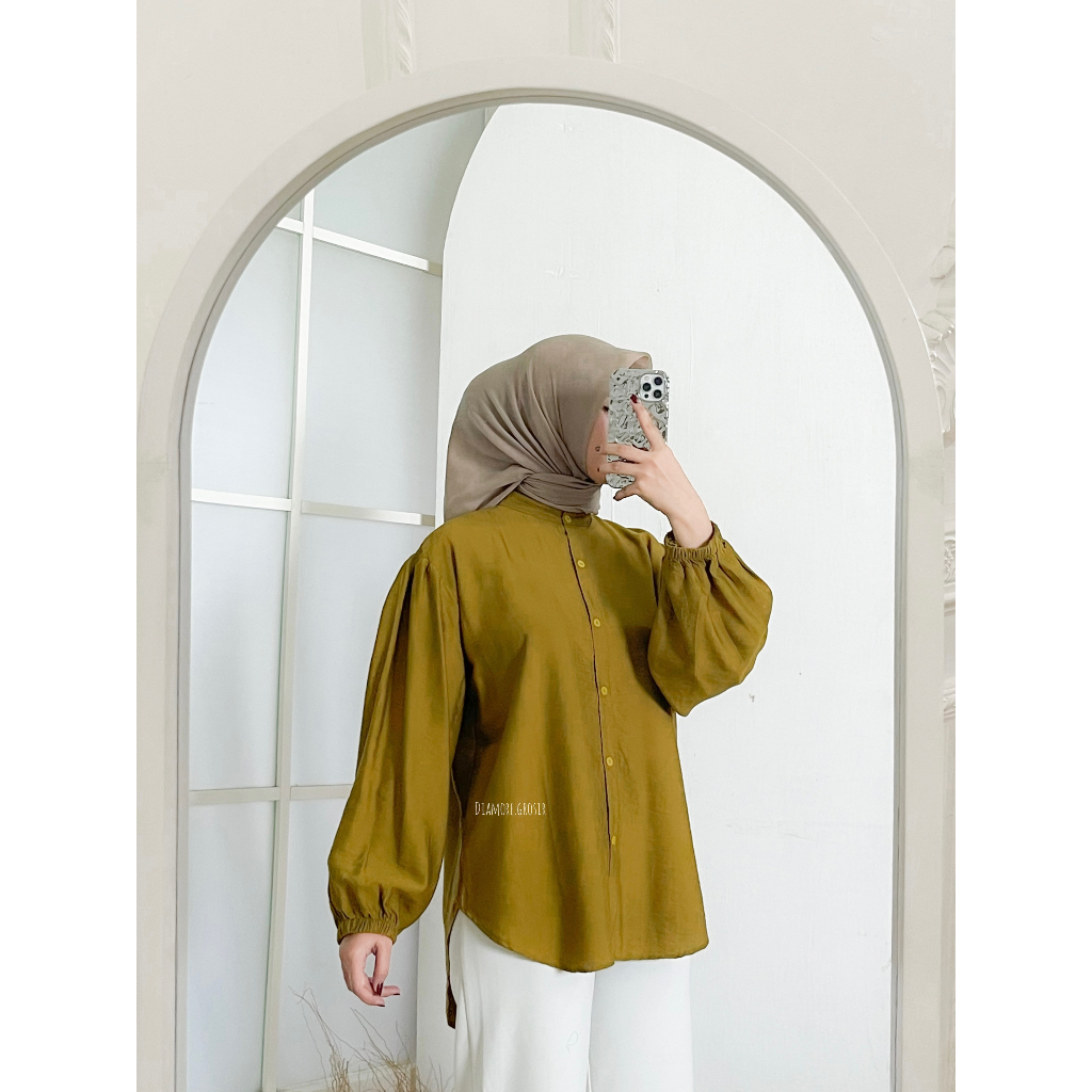 ENZY KEMEJA BAHAN POLOLINEN / ATASAN WANITA / POLOLINEN