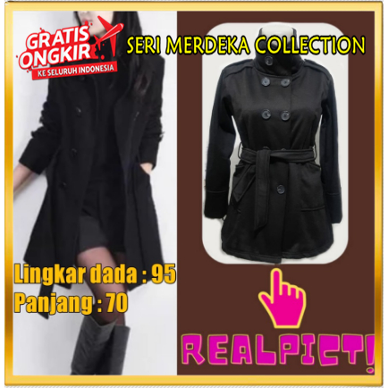 HOT SALE BLAZER KOREA WANITA / COAT KOREA/ DEANDRA BLAZER - HITAM 
