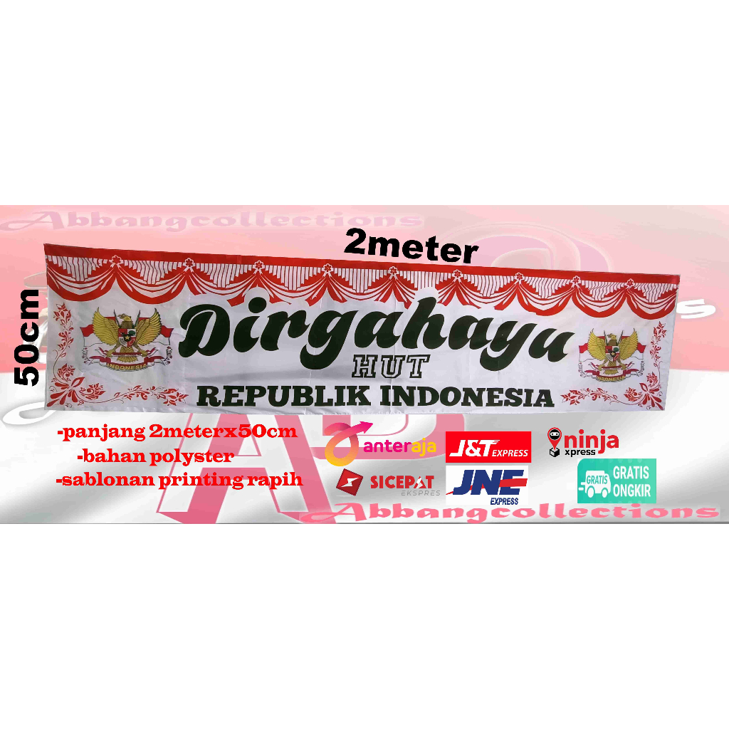 BELI SEKARANG BENDERA DIRGAHAYU LESPANG GANG GAPURA BENDERA GAPURA PANJANG 2METER