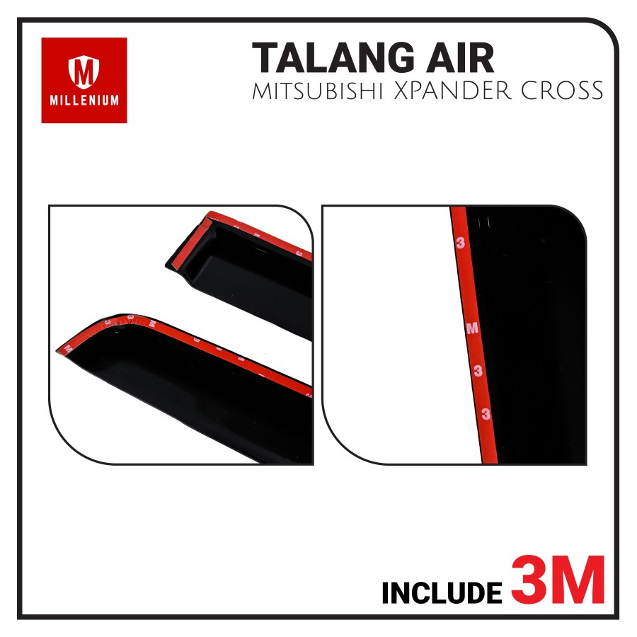 Talang Air Pintu Mobil Mitsubishi Xpander Cross 2019 – 2024 Model Slim 4 Pintu