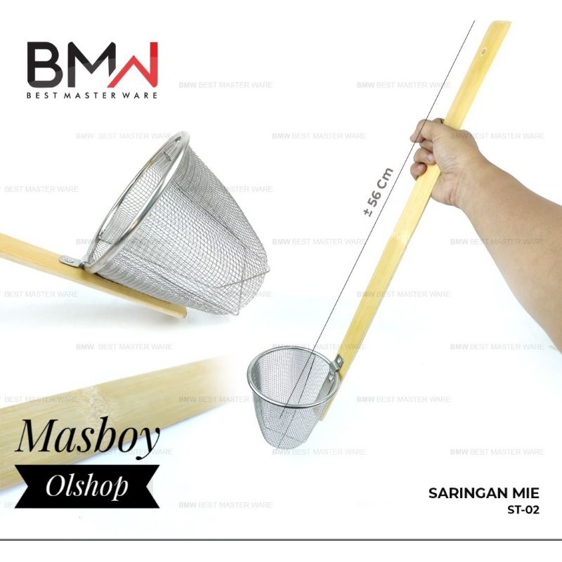 Saringan Mie Ayam Stainless Gagang Panjang / Saringan Mie Kocok 55 cm