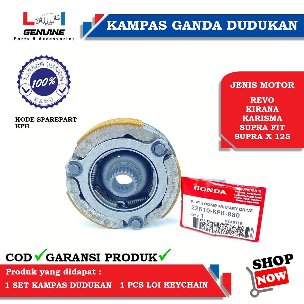 -LOI- KAMPAS GANDA KOPLING ASSY LENGKAP REVO KIRANA KHARISMA SUPRA FIT SUPRA X 125 KPH