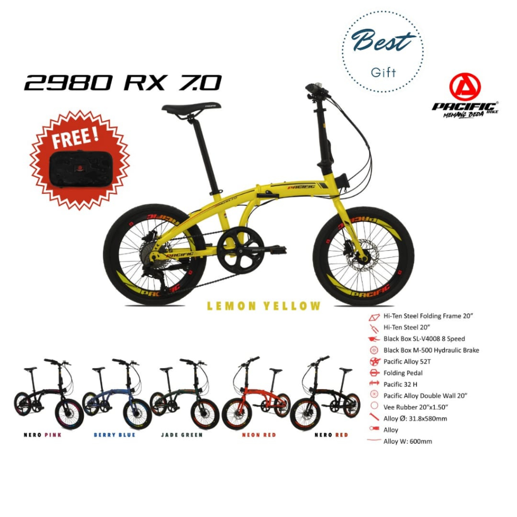 PACIFIC BIKE SEPEDA LIPAT DEWASA 2980 RX 7.0 16"