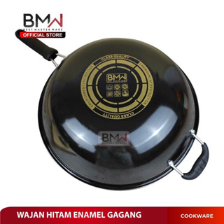 HELLO_Wajan Penggorengan Enamel Wajan Teflon 34 Cm Panci Enamel anti lengket ganggang panjang