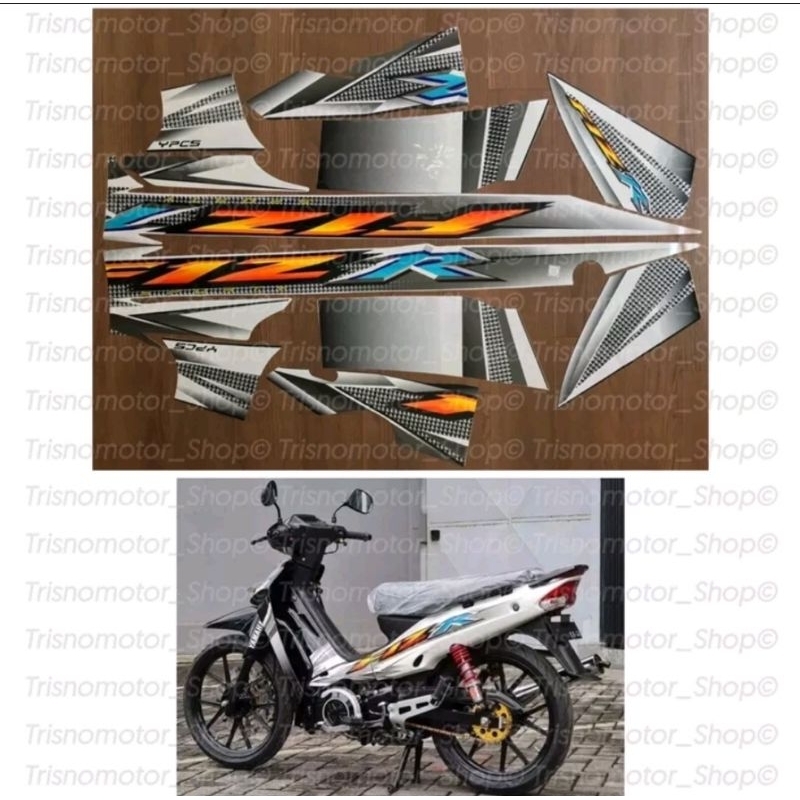 striping Yamaha Fiz R Th.2004 warna putih hitam