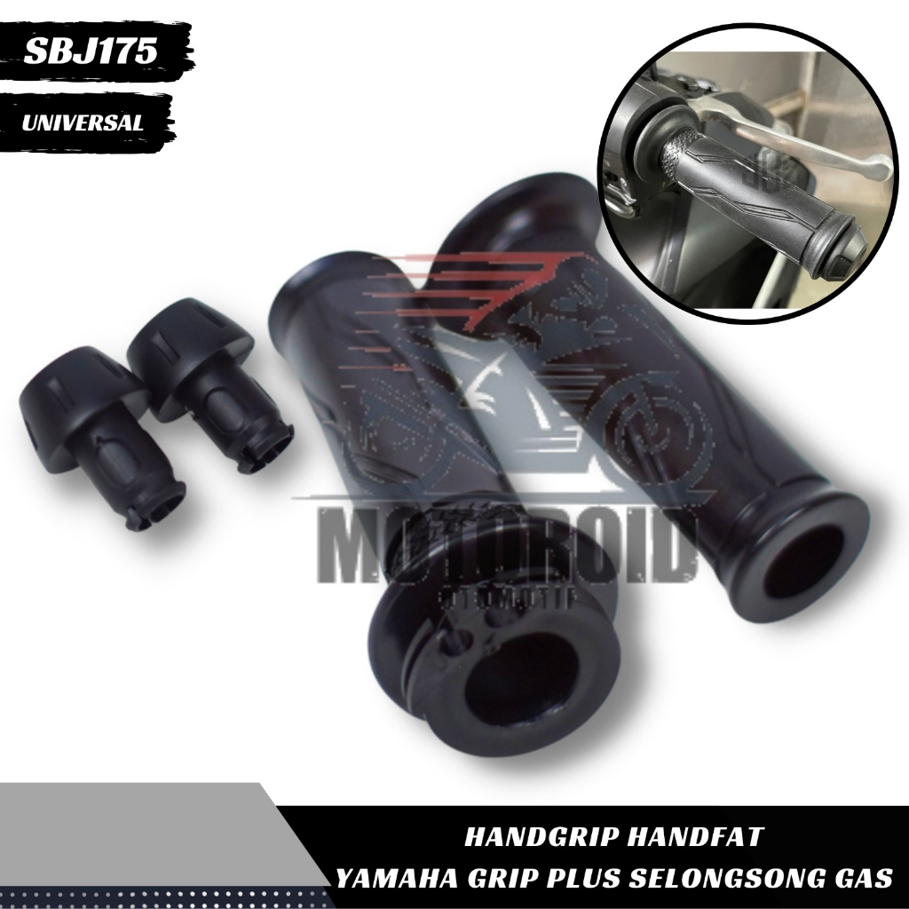 Handgrip Selongsong Pabrik Bawaan Grip Assy Set Black Yamaha Standart