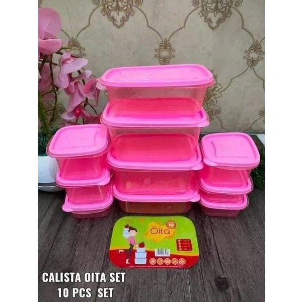 Calista oita 10pcs/ Tempat makan box/toples box