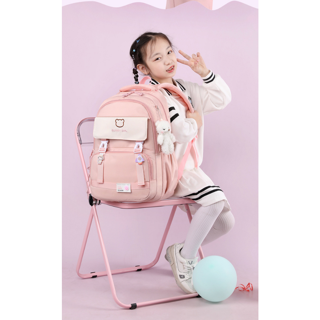 [MONA] Tas Ransel Anak Sekolah SMP SMA Model Simple dan Keren Kualitas Import Premium -M0195