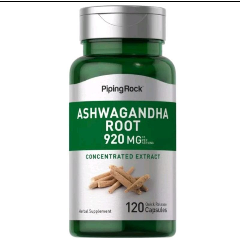 pipingrock ashwagandha aswagandha 460mg 460 mg / 4500mg 4500 mg 120 caps