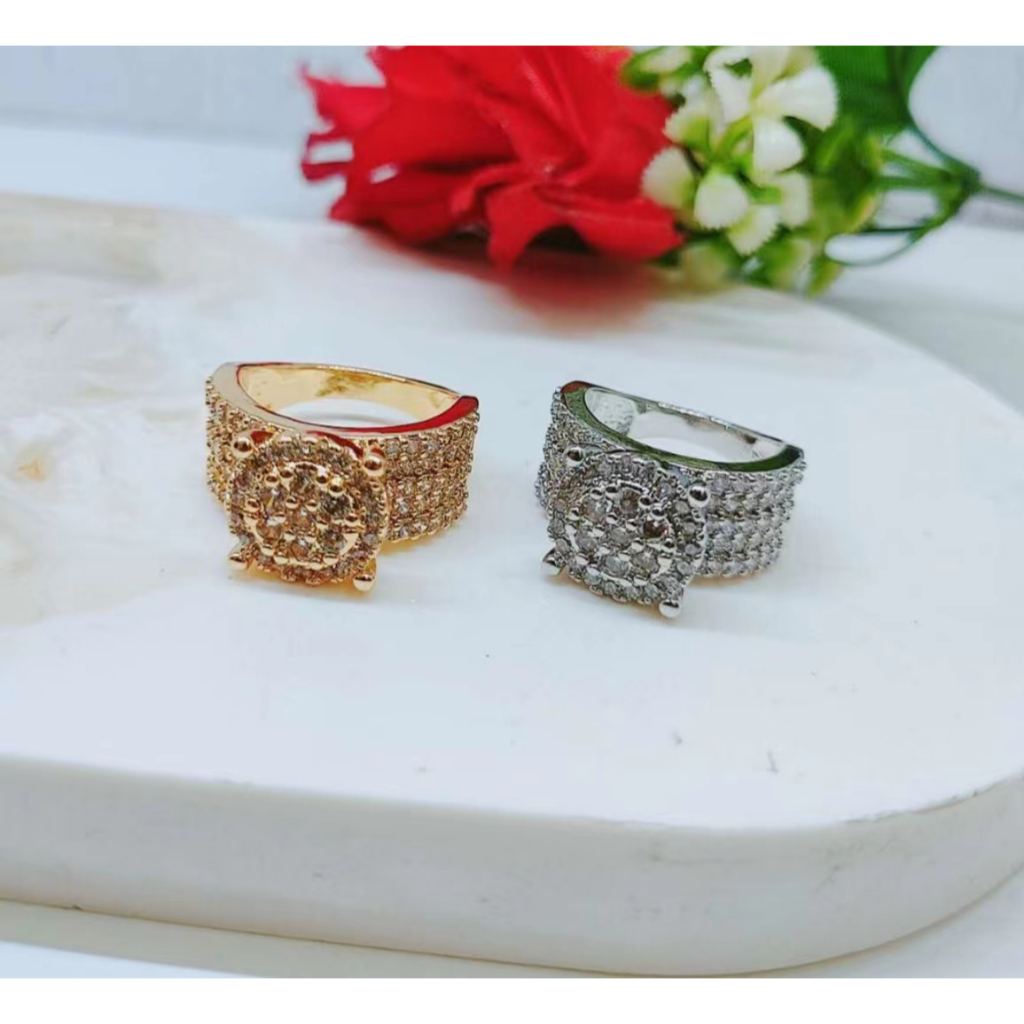 Cincin Xuping Permata Lapis Emas Perhiasan Fashion R641 R642