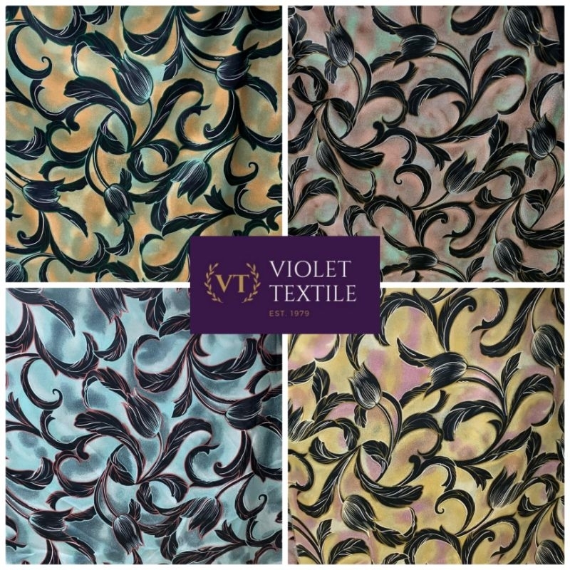 Batik silk motif daun - Bahan kain baju