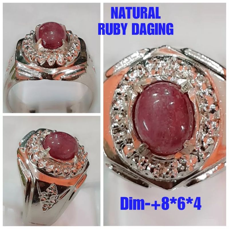 CINCIN BATU MERAH RUBY DAGING NATURAL