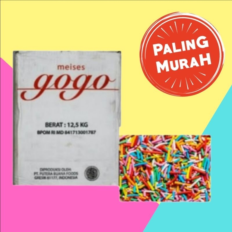 Meses GOGO Warna Rainbow Kemasan Re-Pack 250 Gr