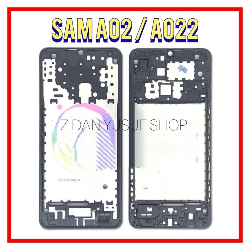 FRAME BAZEL BEZZEL TULANG TATAKAN LCD SAMSUNG A02 / A022F ORIGINAL