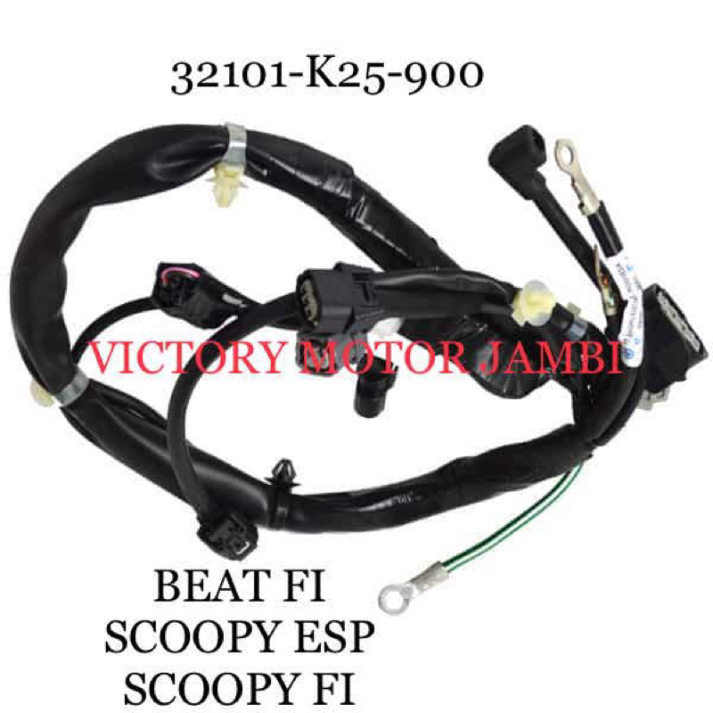 KABEL BODY BAGIAN ECU BEAT FI SCOOPY FI 32101-K25-900 HONDA AHM