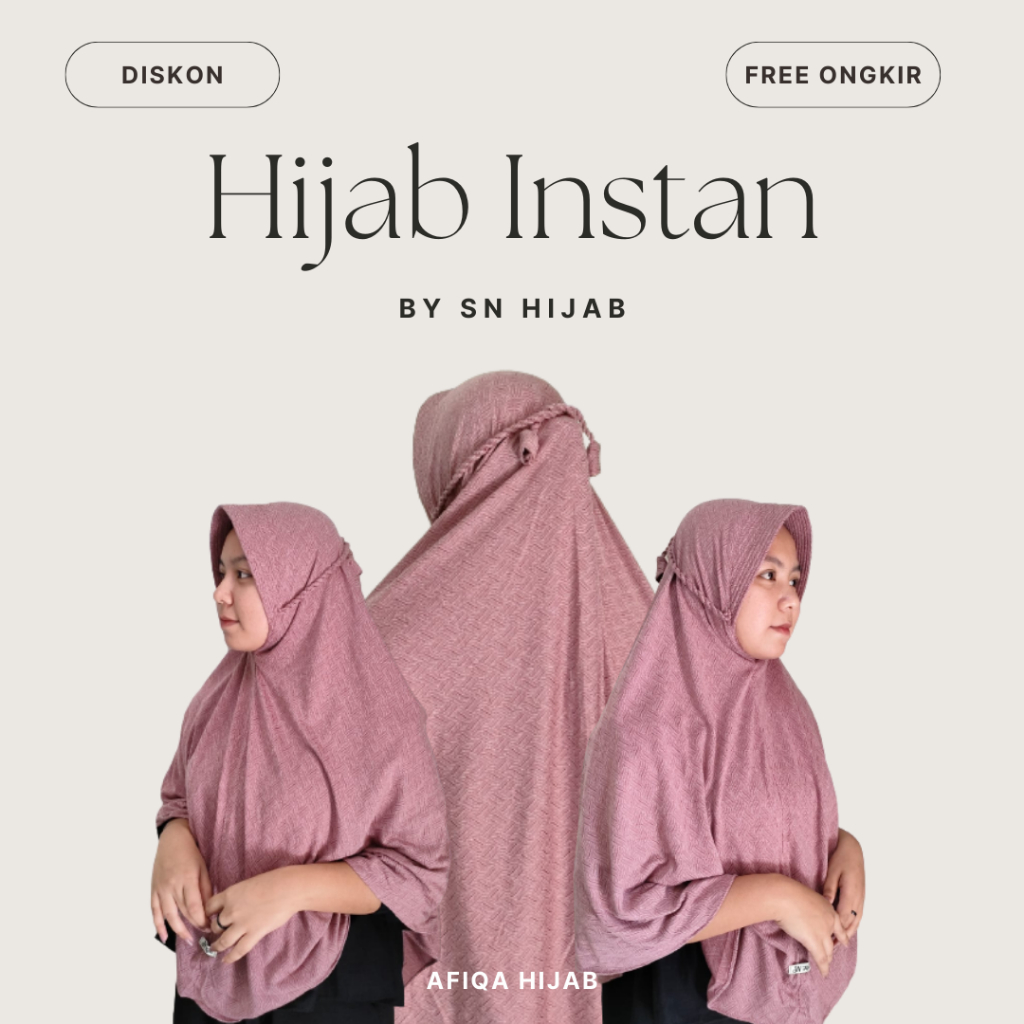 HIJAB INSTAN PET TALI KEPANG MATT JERSEY GARIS ZIG ZAG BY SN HIJAB - ZASKIA