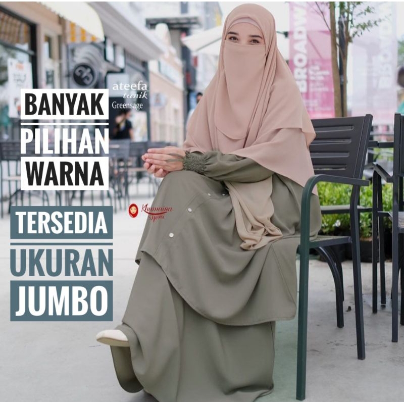 TUNIK ATEEFA/TUNIK MURAH/SET TUNIK ROK/TUNIK TRENDY/SEDIA BANYAK WARNA/SET TUNIK DAN ROK/TUNIK JUMBO