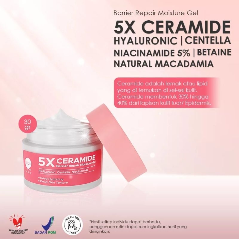 PIPIQIU Think Beauty 5X Ceramide Barrier Repair Moisture Gel - Hyaluronic, Centella, Niacinamide