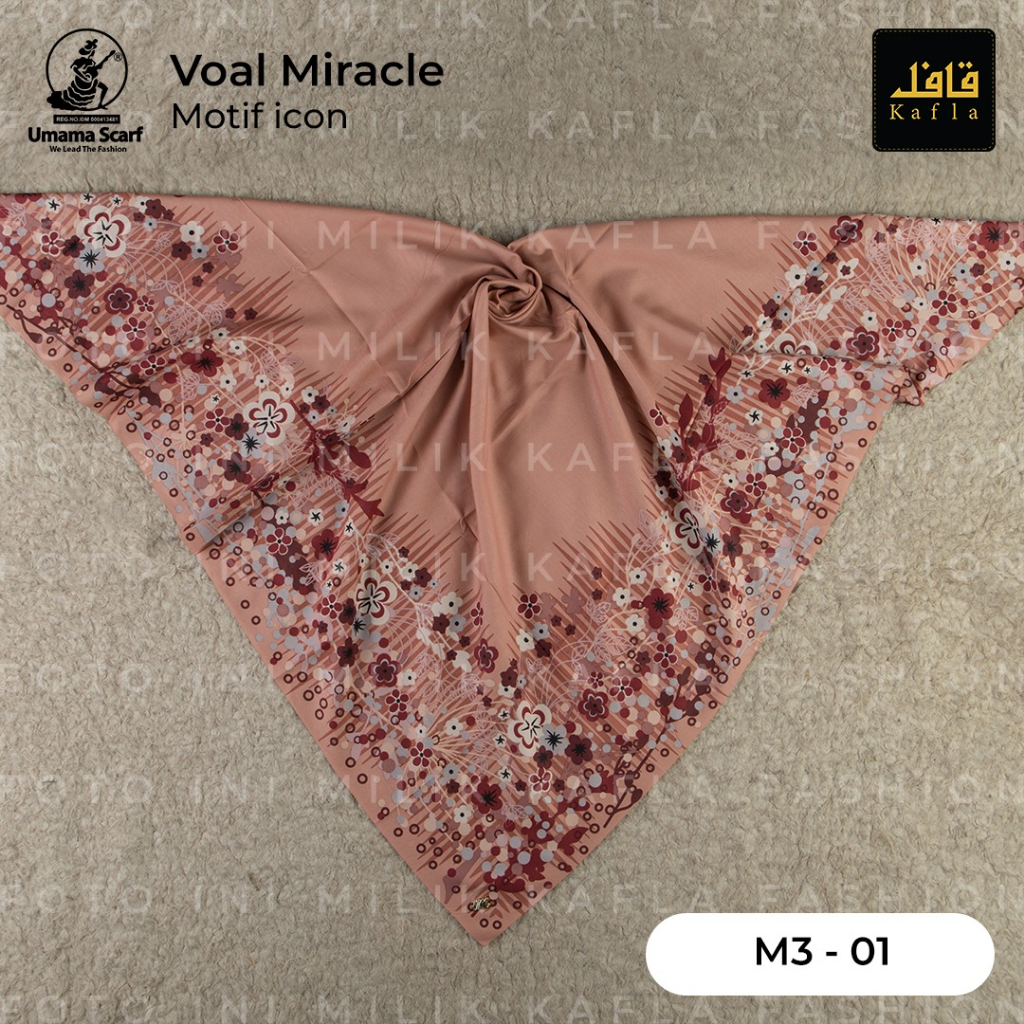 Hijab Voal Miracle Motif LC Metal Logo Umama Scarf