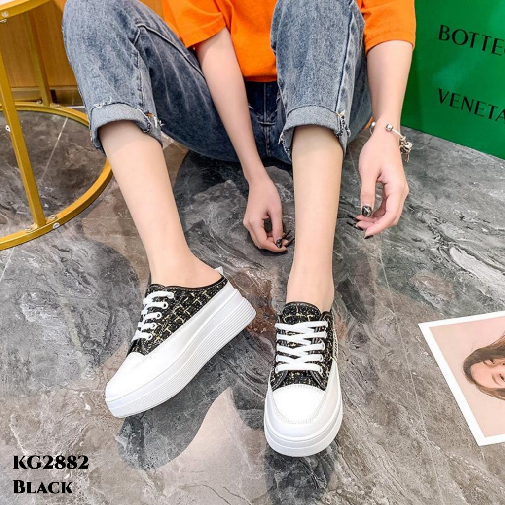 WYN SEPATU SNEAKERS WEDGES SLOP IMPORT FASHION KOREA KG2882