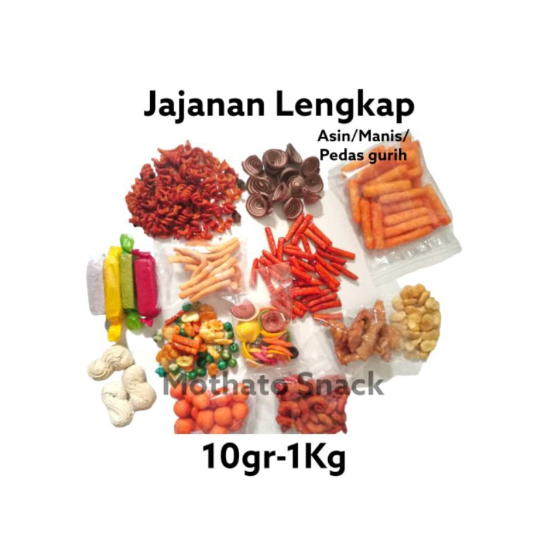 

Snack, makanan ringan, kudapan lengkap jadul kemasan 1kg