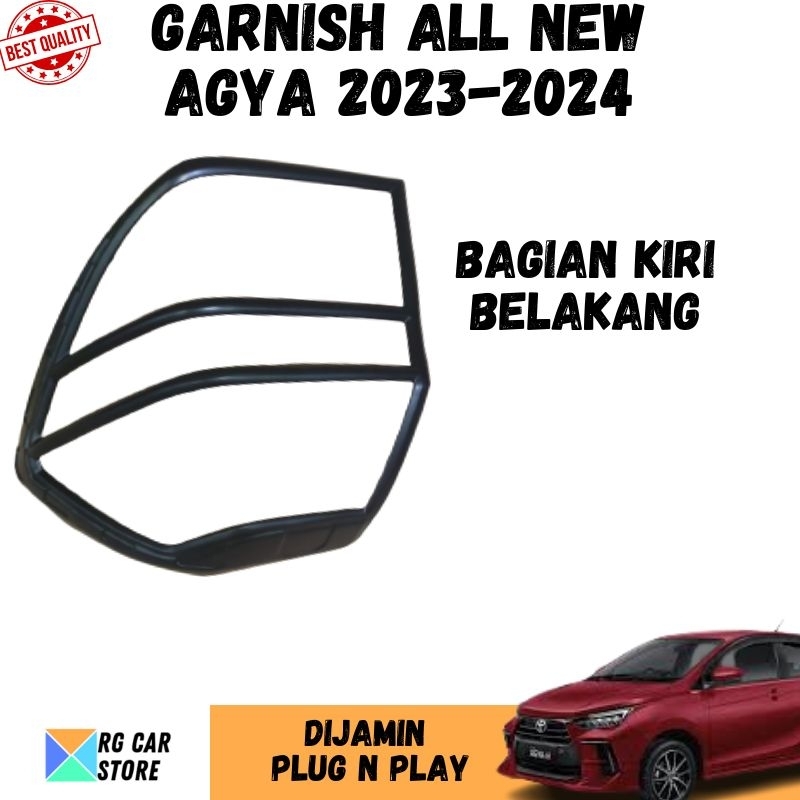 GARNISH ALL NEW AGYA 2023-2024 BLACK DOFF DIJAMIN PNP TINGGAL PASANG BERKUALITAS