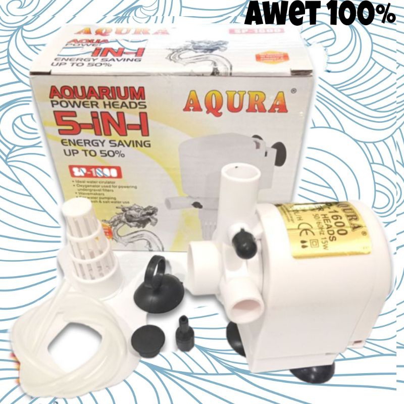 pompa aquarium 1600 power head aqura 1600 sp