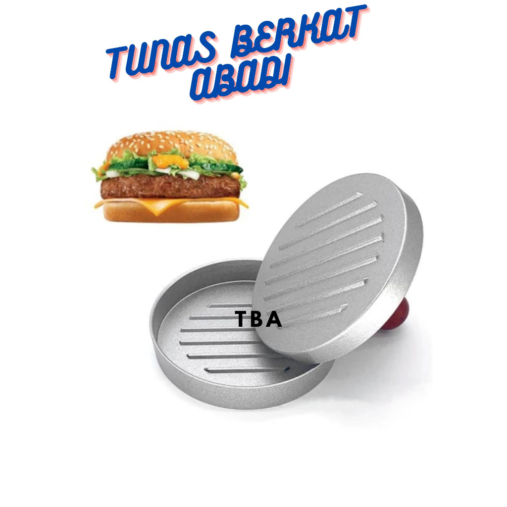 Cetakan Press Daging Hamburger Maker Burger Meat Patty Aluminium