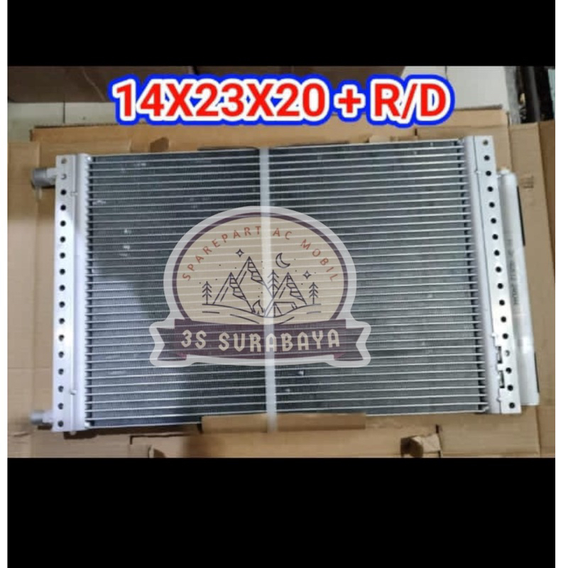 Kondensor 14x23x20 plus drier Ac mobil Universal Multiflow Plus Drier 14 23 20 plus drier