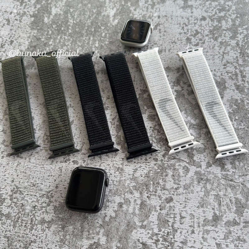 Strap Nylon Sportloop Nike Edition Apple Watch Series 8 7 6 5 4 3 2 1 SE Ultra 45mm 44mm 42mm 41mm 40mm 38mm Aksesoris Smartwatch T500