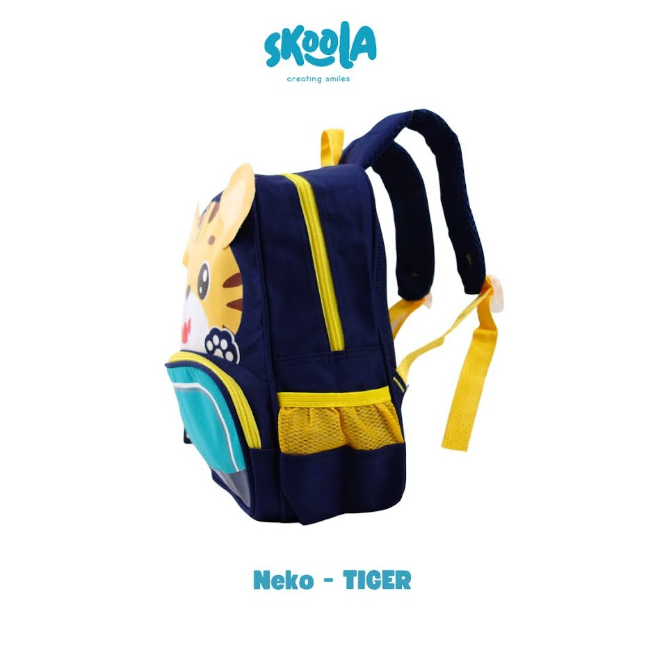 Skoola Tas Sekolah Anak Laki - Laki PAUD TK Ransel Tiger - Neko