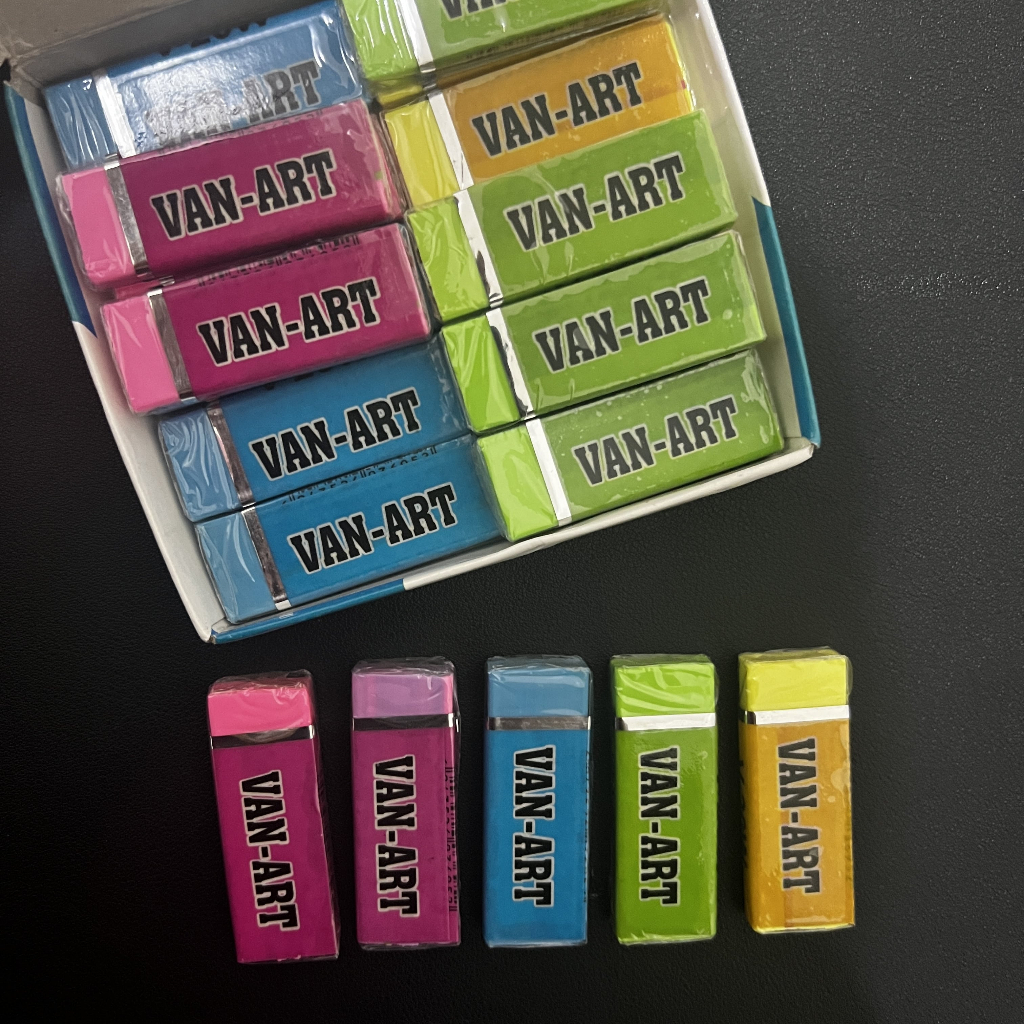 

Vanart Eraser Penghapus Ukuran Kecil Varian Warna Setip Stip Pembersih Pengoreksi Pensil Penghilang Van-Art Coretan Gambar Tulisan Alat Perlengkapan Sekolah Alat Tulis Kantor Stationery Pencil Writings Paper Cleaner Corrector Blimbing Indah Sablon Malang