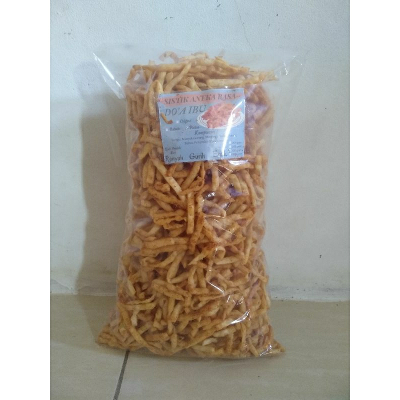 

Sistik 1000 gram Pedas Enak Renyah & Gurih