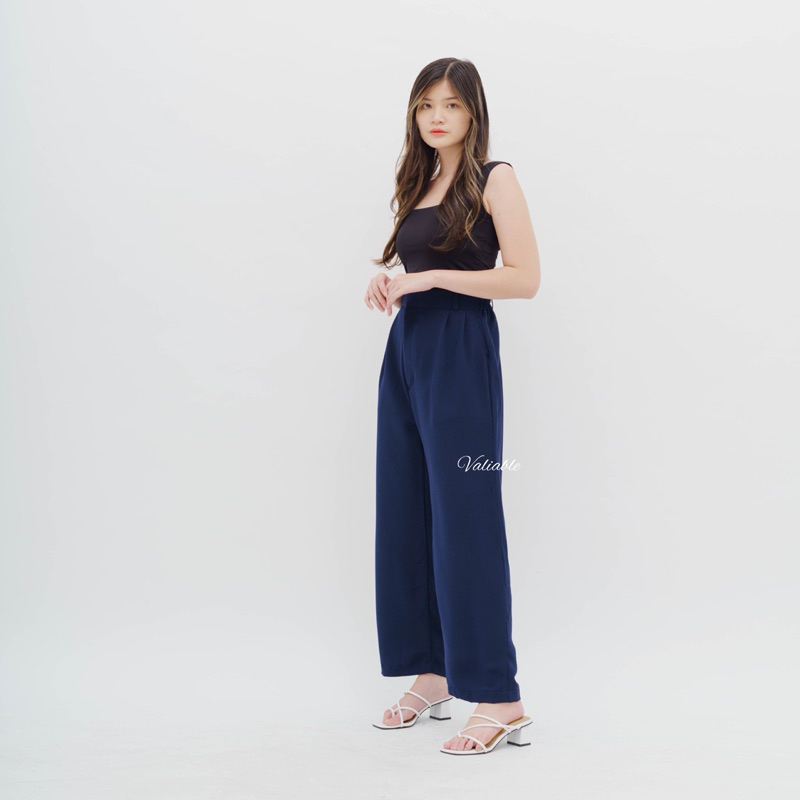 (M-XXL) Suzy Trouser Highwaist Pants Polyester Valiable