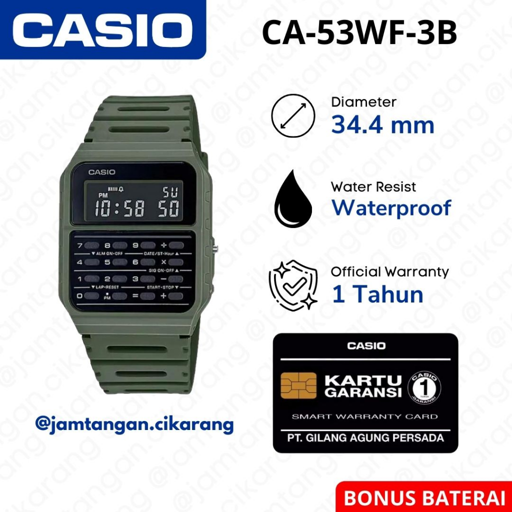 Jam Tangan Pria Casio CA-53WF-3B Kalkulator Original