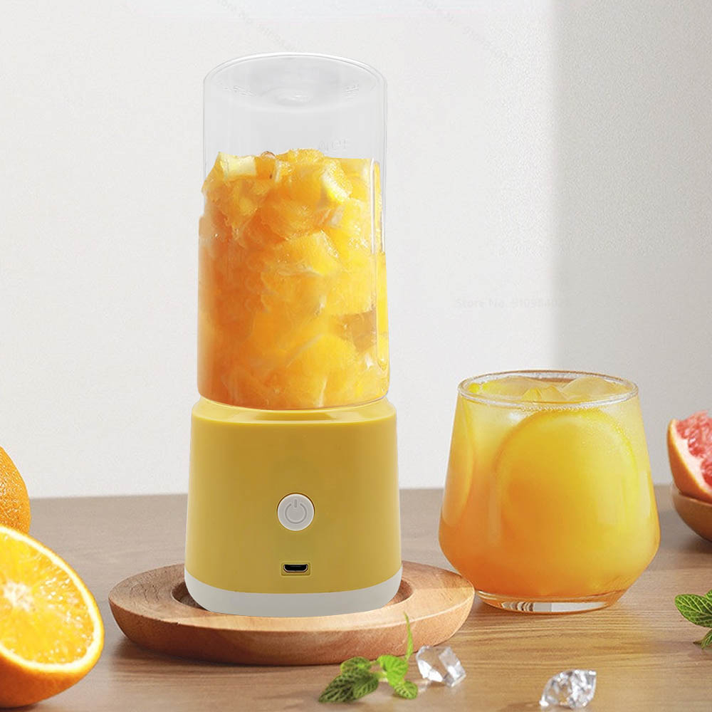 Blender Portable Mini Juicer 6 Pisau Pembuat Jus Elektrik Rechargeable Usb  - Alat Jus Portable 300ml