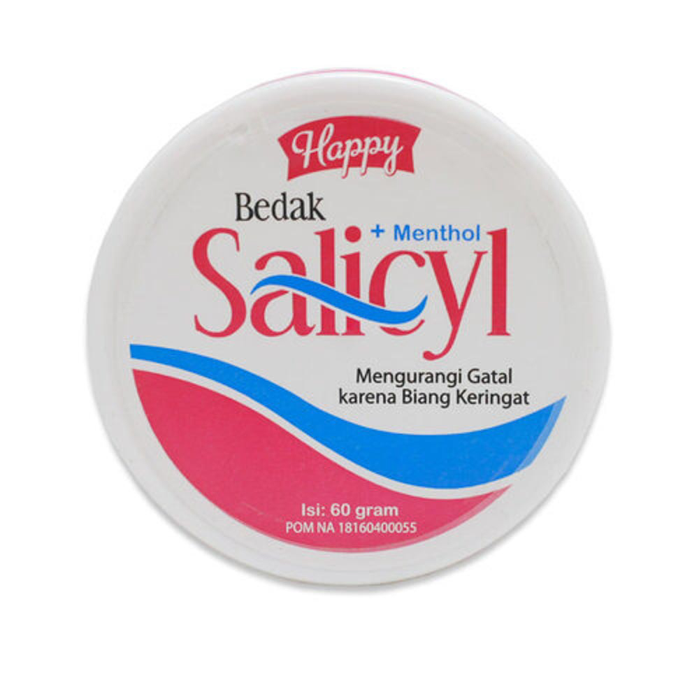 Happy Bedak Salicyl 60gr - Mengurangi Gatal Akibat Biang Keringat