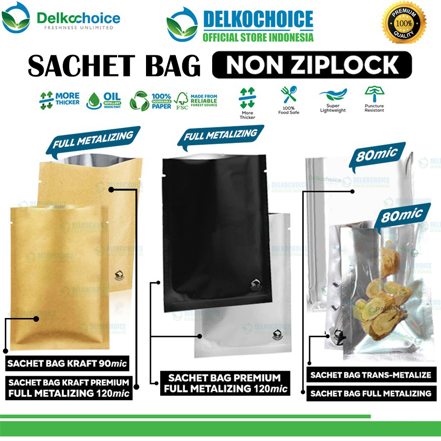 Sachet Bag Bungkus Kemasan Makanan FOOD GRADE Delkochoice NON ZIPLOCK