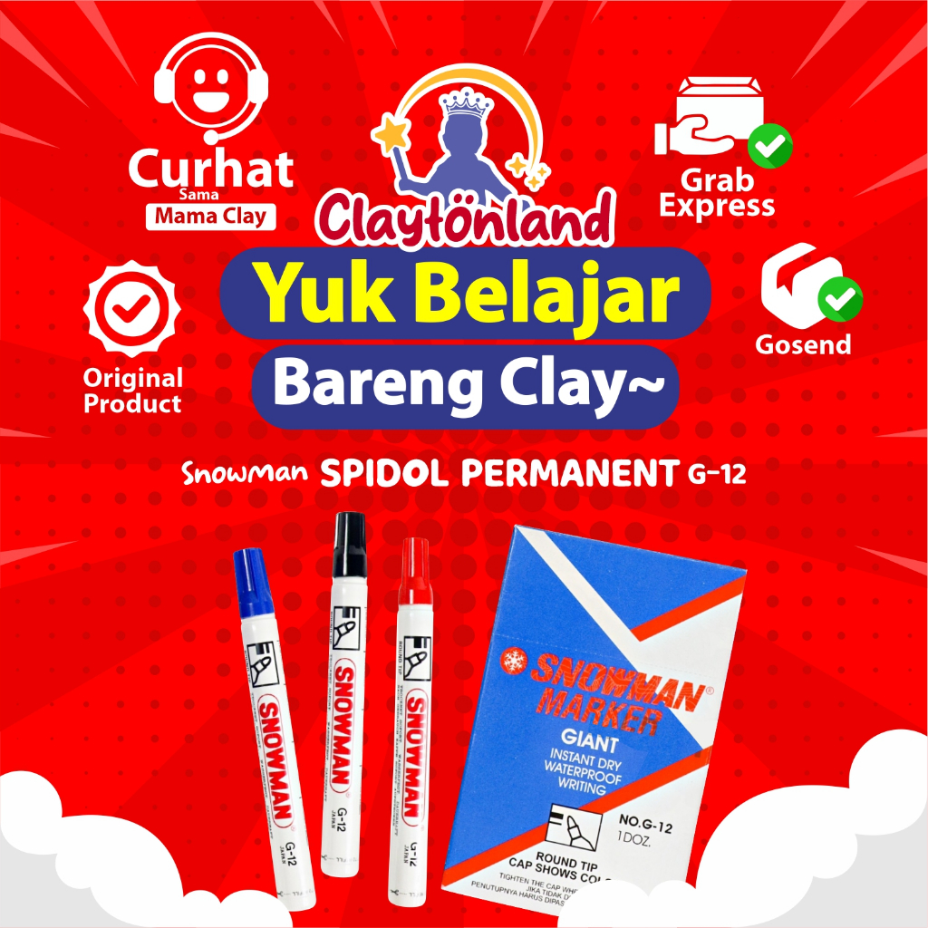 

Spidol Snowman Permanent Marker G 12 (Pcs)