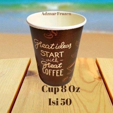 Paper Cup 8 Oz gelas cup kopi 8 oz @50