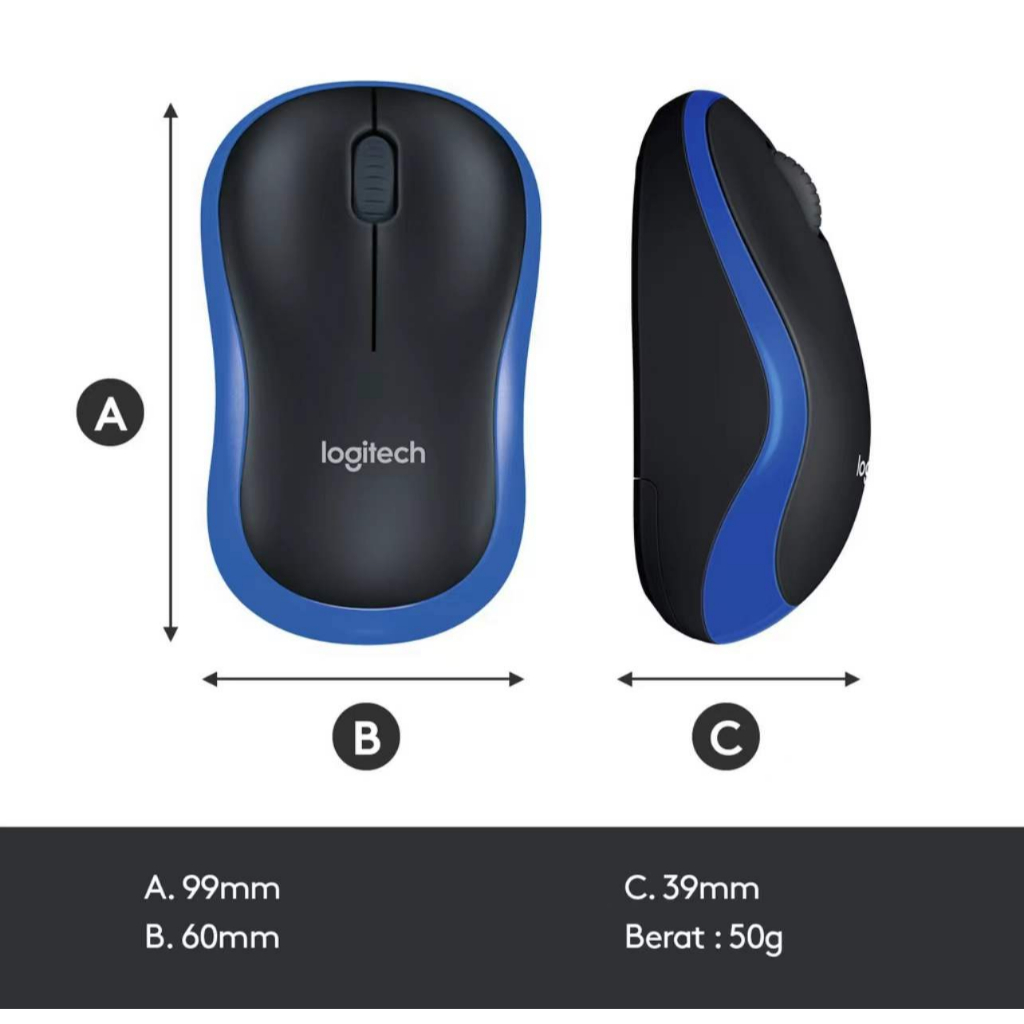 Mouse Wireless M 185 Original USB