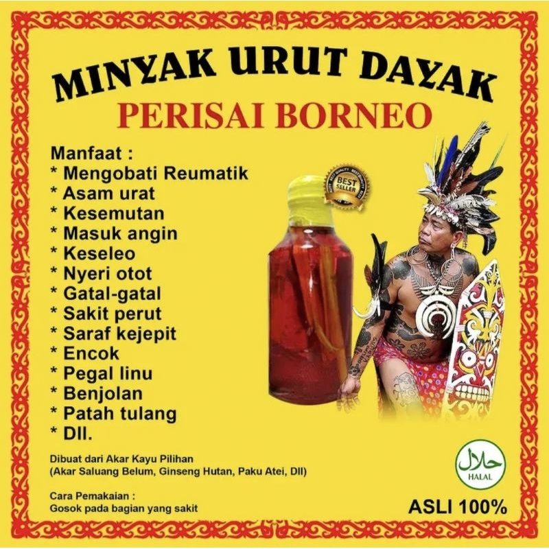 MINYAK URUT DAYAK KALIMANTAN