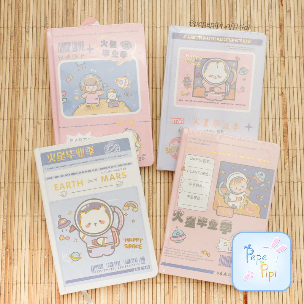 

Diary Hard Cover Astronot 12,8 x 18,9 cm Note Book Notebook Buku Harian Catatan